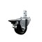 Service Caster 3'' Hard Rubber Wheel Swivel 3/4'' Square Stem Caster with Brake SCC-SQ20S314-HRS-PLB-34 - alternate 1